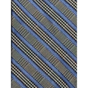MICHAEL KORS Men's 100% Silk Necktie Designer STRIPED Houndstooth Black Blue Wht